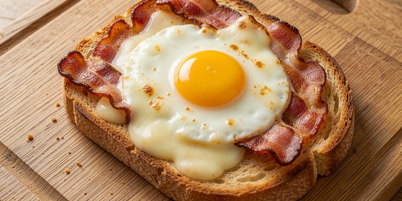 Crispy Bacon, Egg & Cheese Toast