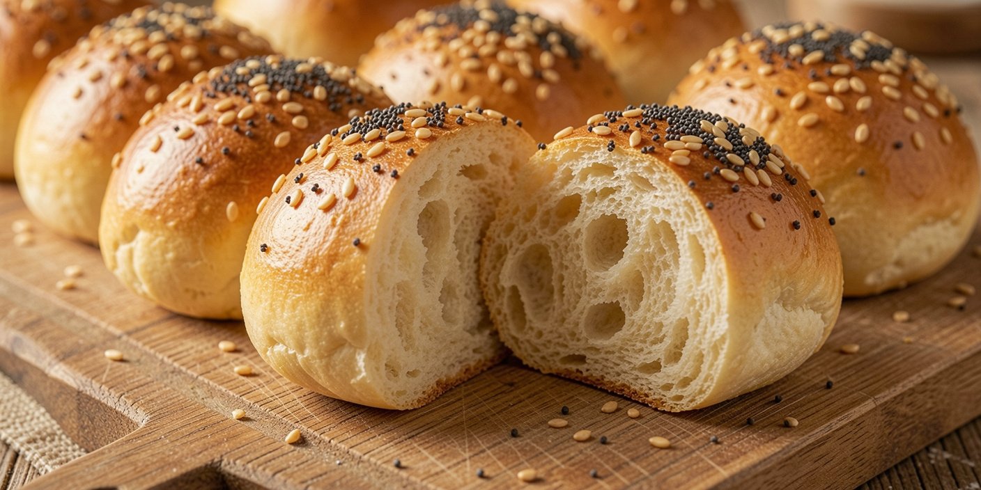 3-Ingredient Bread Rolls, No Yeast, Ready in 5 Minutes